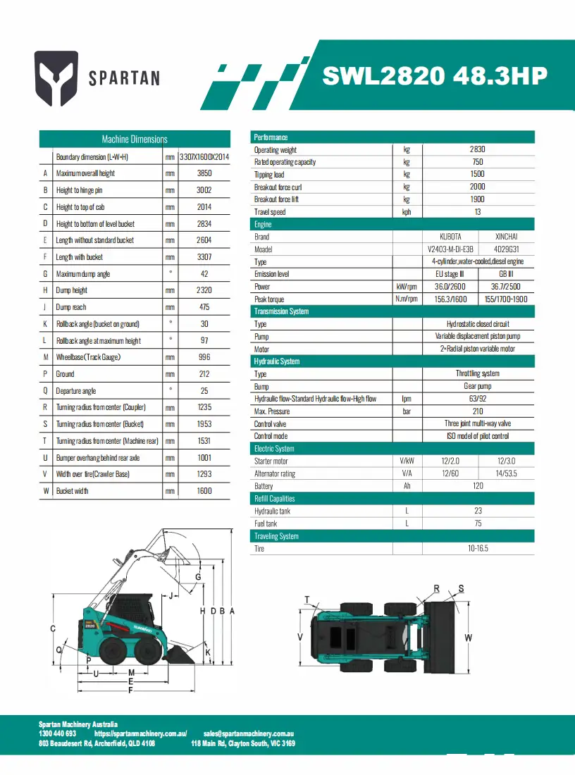 SWL2820 Wheeled Skid Steer - Image 17